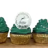Decoración para Cupcakes de Navidad Estilo Transfronterizo Láser Marcado Suministros para Fiesta Navideña Disco Acrílico