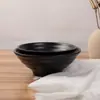 Tazón Redondo de Melamina Grado Alimenticio A5, Tazón Negro Roscado, Adecuado para Hot Pot Picante, Ramen, Tienda de Fideos, Arroz, Restaurante, Uso Comercial, Engrosado, Al por Mayor