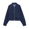 Chaqueta con cremallera de estilo europeo y americano transfronterizo Z 2026 Nueva a la moda y elegante Vaqueros 4083222
