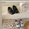 Zapatos de Princesa Vintage XSHX|Redondos Lindos Estilo Coreano Sencillos Mary Janes para Niñas con Punta Amplia y Goma Antideslizante para Otoño