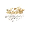 Hebilla de herradura chapada en oro de 18 quilates de cobre que conserva el color, accesorio de joyería DIY, materiales, collar, protector de alambre en forma de U, conector de extremo