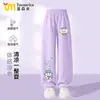Pantalones de Niña de Dibujos Animados Verano Finos Largos 2025 Nuevo Estilo Pantalones Frescos Pantalones Anti-Mosquitos