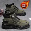 2025 Novas Botas Masculinas de Inverno Cano Alto Veludo de Inverno Sapatos de Algodão Casuais Retro Outdoor Montanhismo Botas de Algodão Masculinas Martin