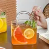 Bolso de Mano de Vidrio Celebridad de Internet Taza de Té de Frutas de Verano Transparente Creativo Divertido Alto Valor Ligeramente Intoxicado Vaso para Jugos y Cócteles