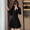 Traje de mujer profesional de alta gama Vestido Primavera y Otoño Nuevo Manga larga Moda Pequeño Trabajo Casual Falda plisada