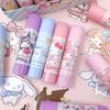 Pegamento sólido Sanrio genuino autorizado de alta viscosidad, hecho a mano, barra de pegamento para niños, perro Yugui, melodía Kulomi