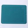 Tapete escurridor de silicona al por mayor cuadrado antideslizante plegable 40x 30cm tapete de secado para encimera de cocina tapete aislante anti-quemaduras