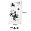 Pegatinas de Tatuaje de Araña de Halloween Transfronterizas Impermeables de Gama Alta 3D Estéreo Telaraña Fiesta Tatuaje Temporal Divertido