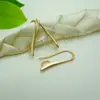 Accesorios para pendientes DIY, chapado en cobre puro, color dorado, gancho para la oreja, pendientes largos coreanos, fabricantes de accesorios DIY al por mayor