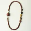 Pulseira Duplo Círculo de Cabacinha de Madeira Jujuba DIY, 6mm, Unissex, Estilo Retrô Chinês, Contas de Oração, Item de Artesanato, Atacado do Fabricante