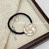 Anillo para el cabello de camelia de estilo coreano, banda para el cabello con cola de caballo baja, banda para el cabello de alta elasticidad y duradera, accesorios para el cabello