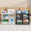 Botiquín doméstico, caja de almacenamiento tipo cajón, organizador de mesita de noche o escritorio para medicamentos de uso frecuente, caja de almacenamiento compartimentada, un imprescindible para organizar medicamentos