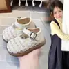 Sandálias Infantis para Meninas, Estilo Verão, Modernas, Sola Macia, Calçados de Praia, Sapatos de Bebê de 1-3 Anos, Trançadas, Elegantes, Sapatos de Princesa