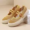 Os novos sapatos de verão de corte baixo estilo mãe da Bai Zhenhe são de calçar fácil, leves, respiráveis, sapatos de pescador em malha com solas macias, confortáveis e casuais