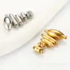 Hebilla Magnética de Acero de Titanio Pulsera de Perlas de Manga Larga Cilíndrica Accesorios de Joyería Hebilla de Conexión Ovalada con Forma de Oliva