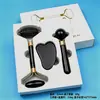 Set de Herramientas de Belleza Rodillo de Jade de Cuarzo Rosa Natural Transfronterizo para Masaje Gua Sha de Cuerpo Completo, Masaje Facial y Herramienta de Gua Sha para la Espalda