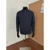 Nuevo producto de otoño: Camiseta base de punto con cuello alto pequeño y cremallera estilo old money, camiseta de manga larga, top pullover casual holgado