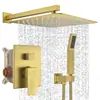 Conjunto de Chuveiro Embutido Transfronteiriço, Válvula Misturadora de Água Quente e Fria Embutida na Parede, Chuveiro de Aço Inoxidável, Chuveiro de Teto