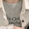 Collar Minimalista Versátil de Media Luna para Mujer, Estilo Nuevo de Nicho de Moda, Cadena para Sudadera Estilo Cool de Instagram, Cadena de Clavícula de Temperamento a la Moda