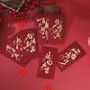 Sobres Rojos Sencillos Estampados en Dorado Hielo Estilo Nuevo para el Festival de Primavera, Inauguración de Casa, Nuevo Hogar, Sobres para Regalo de Boda, Paquetes Rojos