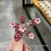 Pinzas para el cabello de pedrería brillante de lujo estilo coreano Dongdaemun Primavera 2026 para mujer, Colección de accesorios para el cabello de la frente