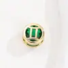 Joias Transfronteiriças Mais Vendidas Colar Dupla Face Vazado com os Doze Signos do Zodíaco Pingente de Pedra de Nascimento Zircônia Corrente de Clavícula de Jade Banhado