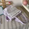Mochila Retro Estampado de Huella de Cachorro Rojo Baya Estilo Dulce Diario Estudiante Fiesta Bidimensional DIY Bolsa de Tutoría