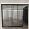 Porta de Correr de Vidro Porta Móvel Celebridade da Internet Estrutura Ultra-Estreita Divisória Liga de Alumínio Magnésio Titânio Cozinha Varanda Sala de Estar Temperado Outro