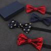 Corbata de Lazo para Hombre Estilo Británico Nueva Padrinos Nudo Traje de Boda Camisa Formal Rojo Negro Azul Corbata de Lazo de Alta Gama para Mujer