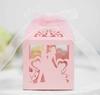 Caja de dulces rosa hueca con láser de amor para San Valentín, caja de dulces de chocolate con cinta de boda, disponible para comercio exterior transfronterizo.