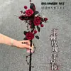 Bastón Torcido de Halloween Estilo Gótico Espina Rosa Bastón de Mano Kit de Materiales DIY Bastón Mágico Luminoso Creativo para Niños