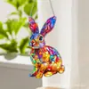 Novo vaso de flor de cacto colorido transfronteiriço decoração suspensa de acrílico 2D decoração de casa ornamento criativo com impressão de luxo leve