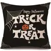 Funda de Almohada Halloween Calabaza Divertida Transfronteriza Amazon Estampado de Lino Funda Decorativa para Cojín de Sofá del Hogar
