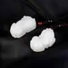 Atacado do Fabricante Pingente e Colar Pixiu de Jade Branco Afegão com Pingente Pixiu de Jade Branco Afegão