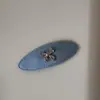 Pinza para el pelo ovalada de tela azul denim, moderna y única, pinza lateral de corazón plateado para flequillo, pinza BB, estilo nuevo