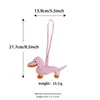 Huinming Accesorios Serie Miu Colgante para Bolso Piel Sintética Perro Salchicha Peluche Llavero de Gama Alta Pequeño Regalo Recuerdo de Fiesta