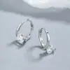 Aretes Redondos de Zirconia para Mujer Plata de Ley 925 Nuevo Estilo 2023 Sentido de Diseño Personalizado Arete de Oreja Simple ins Elegante Joyería para Oreja