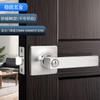 Canal de tres polos Baño Dormitorio Cuadrado Aleación de aluminio Negro mate Simple Luz Americana Manija Cerradura