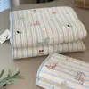 Exportado a Corea, Juego de Tres Piezas de Cubre Cama de Algodón Doble Cara, Colcha de Algodón Acolchada de Cuatro Estaciones Antideslizante Libre de Arrugas, Colchoneta de Tatami