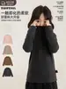 Camada Base Infantil Wuli Bu Yi Inverno Novo Estilo Gola Meia Alta Infantil Camiseta Térmica Justa Simples Top para Menina