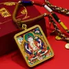 Colar amuleto do zodíaco tibetano thangka pintado deuses guardiões oito oferta especial pingente sem defeito