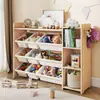 Estantería de juguete de madera maciza transfronteriza Estantería de almacenamiento de juguetes para jardín de infancia Montessori Estantería de libros para niños multicapa Organizador de juguetes