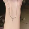 Colar de estrela piscante luxo leve diamante estrela oca colar feminino simples estilo frio corrente de clavícula acessórios de moda