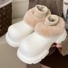Zapatillas de Media Punta Estilo Universitario Trbottomy para Mujer en Invierno Forradas de Felpa para Heattech y Suela Suave Calzado de Exterior Zapatos de Felpa Perezosos para Estudiantes de Exterior