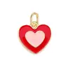 Acessórios para Pulseiras e Colares DIY Transfronteiriços, Pingentes de Coração, Charms de Cordão, Pingentes Florais Artesanais, Materiais para Pendurar em Bolsas