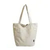 Bolsa tote de lona bege leve, personalizada, minimalista, artística, durável e de grande capacidade para o dia a dia.