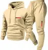 Sudadera con Capucha y Pantalón Deportivo con Cordón de Moda Casual con Estampado de Letras de París para Hombre y Mujer, Talla Europea Transfronteriza