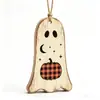 Decoraciones Retro Americanas de Halloween para Colgar en Pasillos de Madera, Fantasma, Gato Negro, Calabaza, Búho, Decoraciones para Ventanas del Hogar