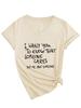 Amazon Te Quiero Carta Simple Camiseta de Manga Corta con Cuello en V para Mujer Venta al Por Mayor Respaldo de Camiseta Comercio Exterior Transfronterizo