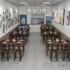 Combinación de Mesa y Sillas para Restaurante de Comida Rápida Catering Comercial Tienda de Snacks y Fideos Tienda de Desayunos Mesa de Comedor Económica Mesa Rectangular para 4 Personas